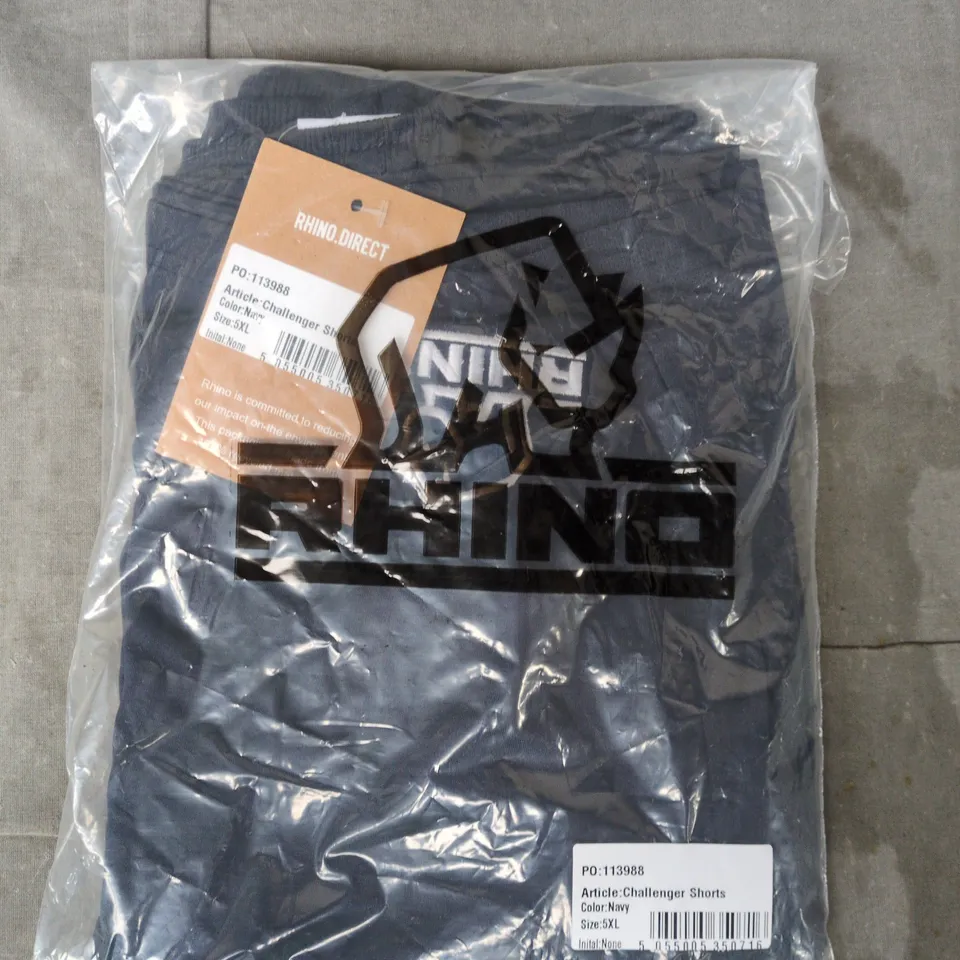 BAGGED RHINO CHALLENGER SHORTS IN NAVY SIZE 5XL