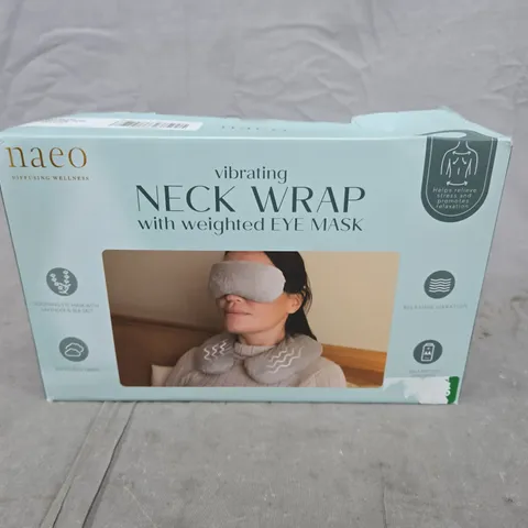 NAEO VIBRATING NECK WRAP WITH WEIGHTED EYE MASK 