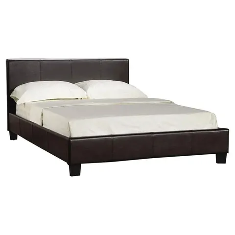 BOXED CERRO SMALL DOUBLE OTTOMAN BED - BROWN (1 BOX)