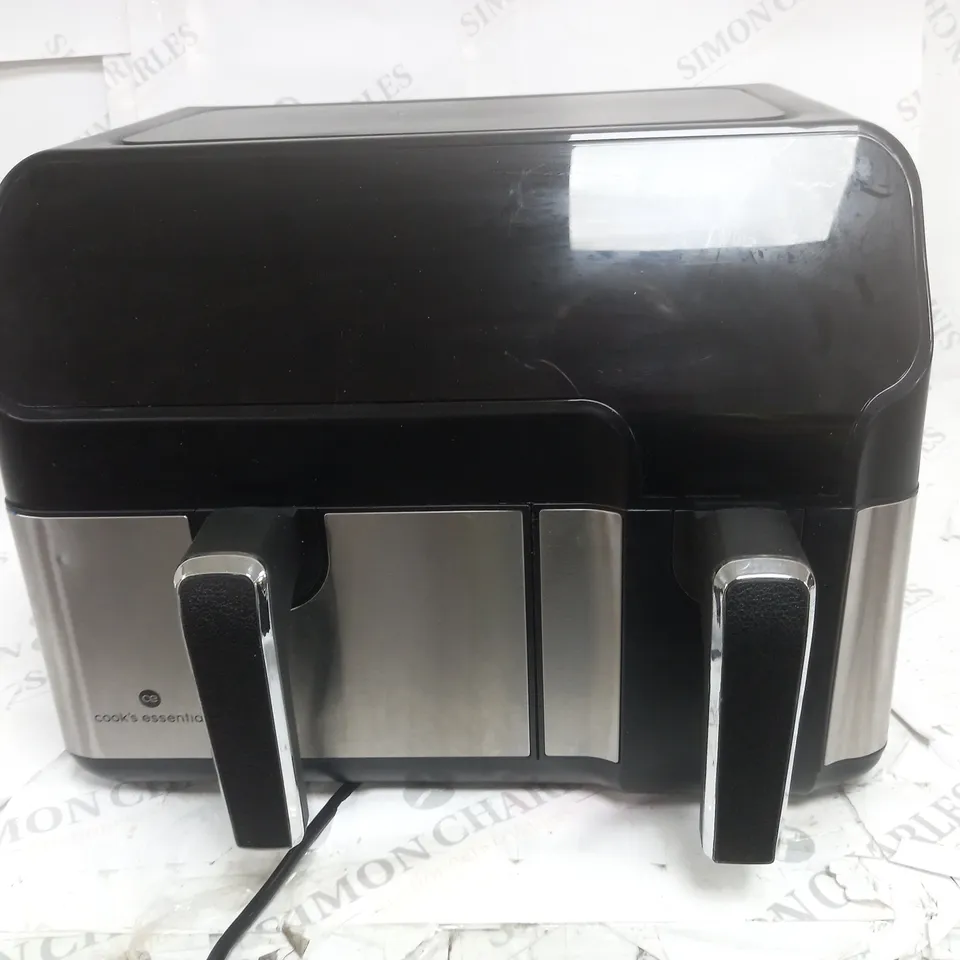 COOK'S ESSENTIALS 7.7L DUAL AIR FRYER, BLACK