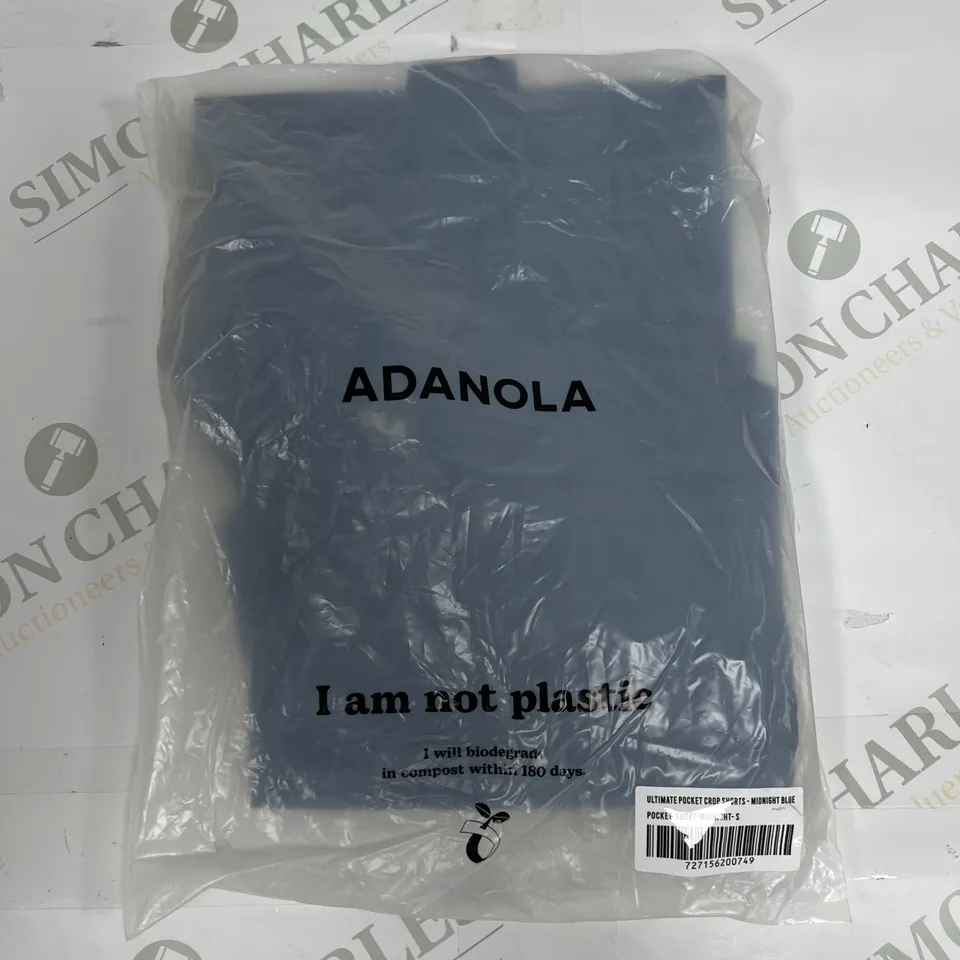 ADANOLA ULTIMATE POCKET CROP SHORTS IN MIDNIGHT BLUE SIZE SMALL 