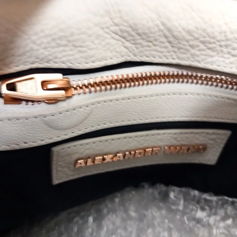 ALEXANDER WANG BEIGE CLUTCH BAG WITH ROSE GOLD  DETAIL