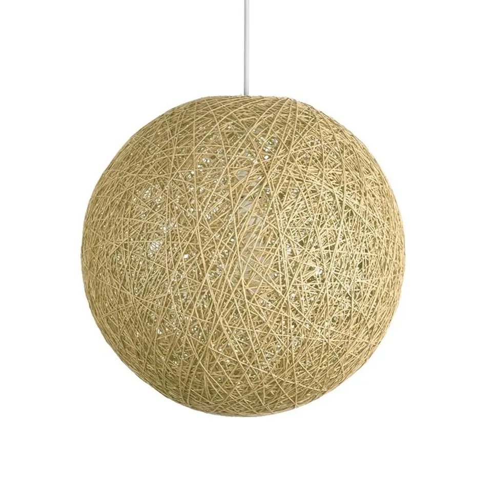 BOXED MORLON 18cm H BAMBOO/RATTAN SPHERE PENDANT SHADE 