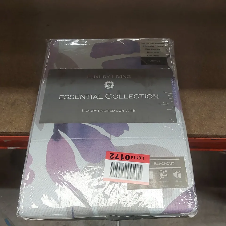 BAGGED LUXURY LIVING RING TOP CURTAINS - 168 x 137cm