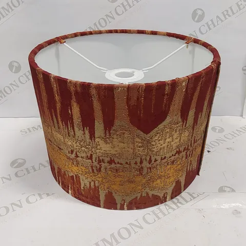 BOXED POLYESTER DRUM LAMP SHADE (SCREW ON) IN BURNT ORANGE