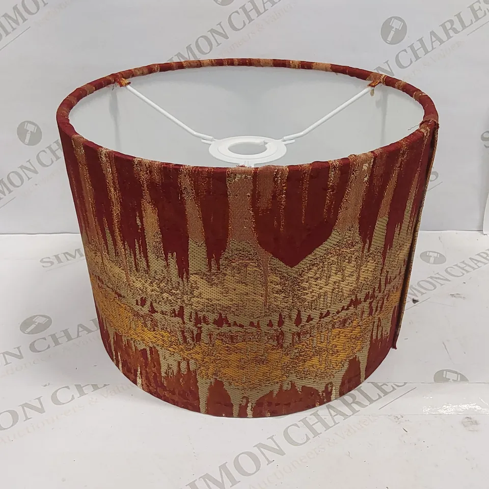 BOXED POLYESTER DRUM LAMP SHADE (SCREW ON) IN BURNT ORANGE