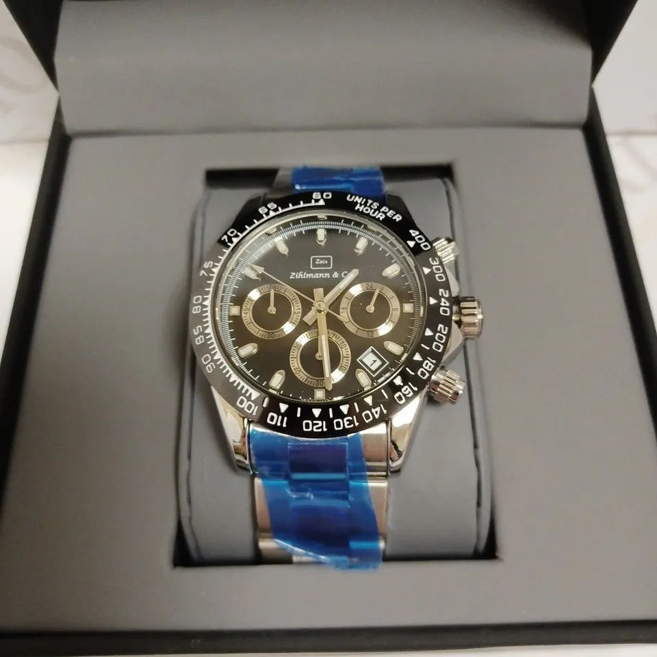 ZIHLMANN & CO STAINLESS STEEL STRAP WATCH