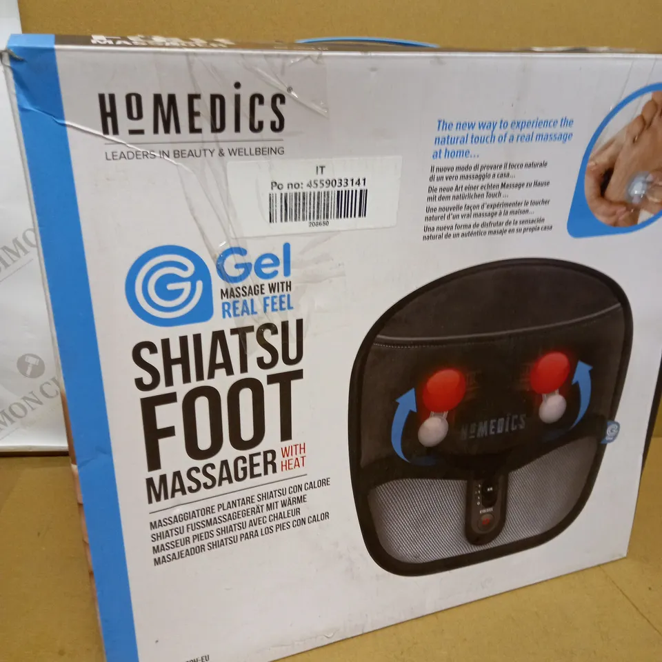 BOXED HOMEDICS SHIATSU FOOT MASSAGER WITH HEAT GSF-500H-EU