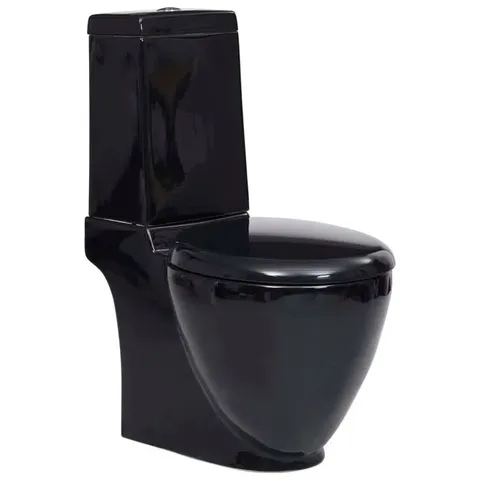 BOXED WINEBRENNER ONE-PIECE TOILET - BLACK (2 BOXES)