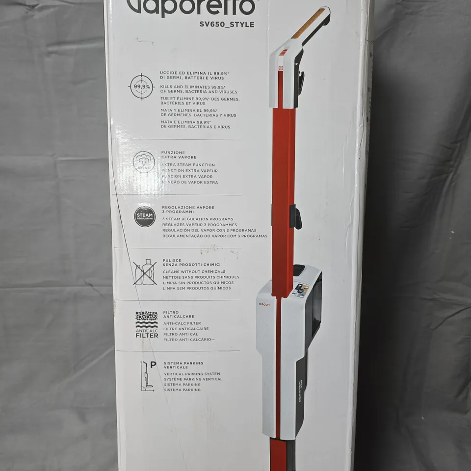 POLTI VAPORETTO SV650 STYLE STEAM MOP – BOXED