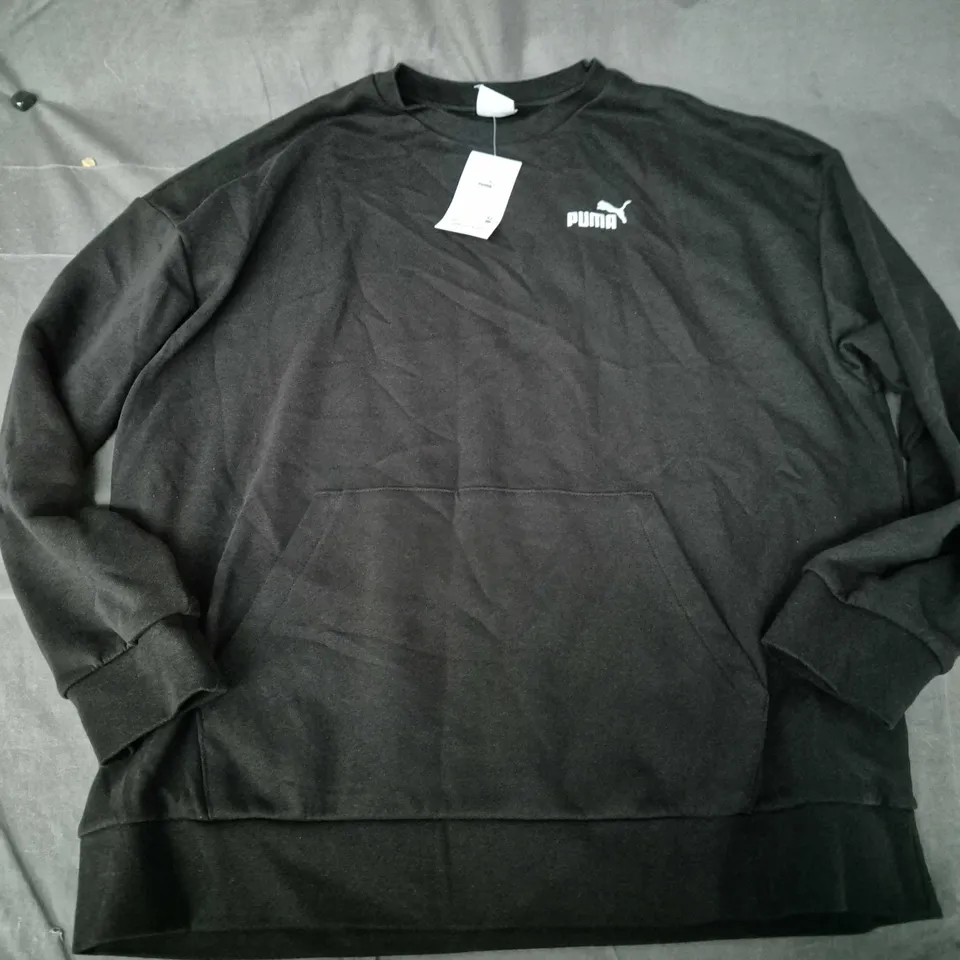 PUMA RELAXED SWEATSHIRT – BLACK, WOMEN'S, US L