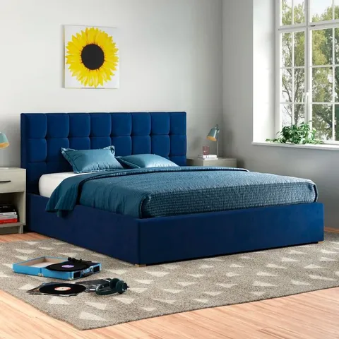 BOXED CHEVALIER UPHOLSTERED OTTOMAN BED (INCOMPLETE)