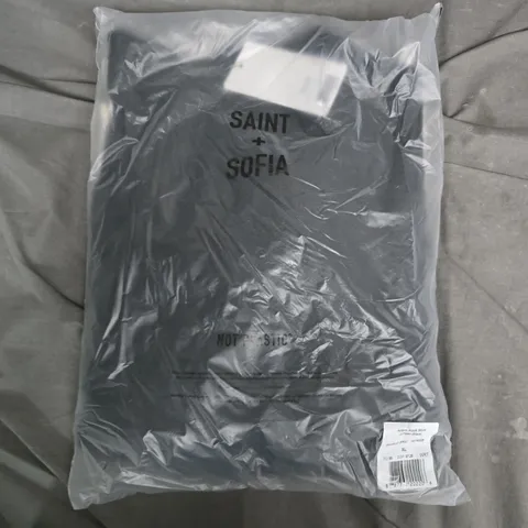 BAGGED SAINT + SOFIA  ARDEN MOCK SHIRT JUMPER – BLACK, UK XL