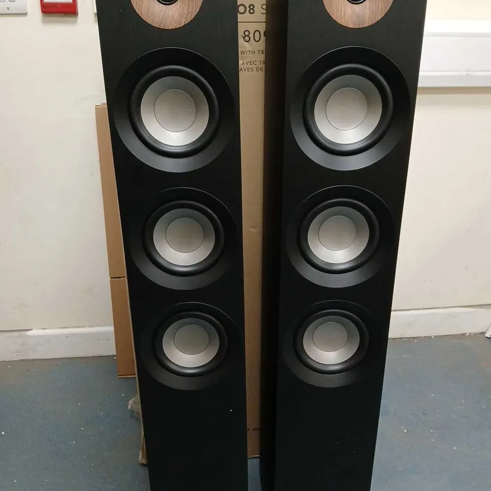 BOXED PAIR OF JAMO S 809 FLOORSTANDING HIGH PERFORMANCE SPEAKERS - BLACK