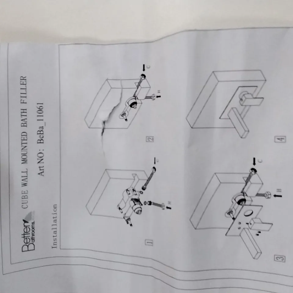 CUBE WALL MOUNTED BATH FILLER 
