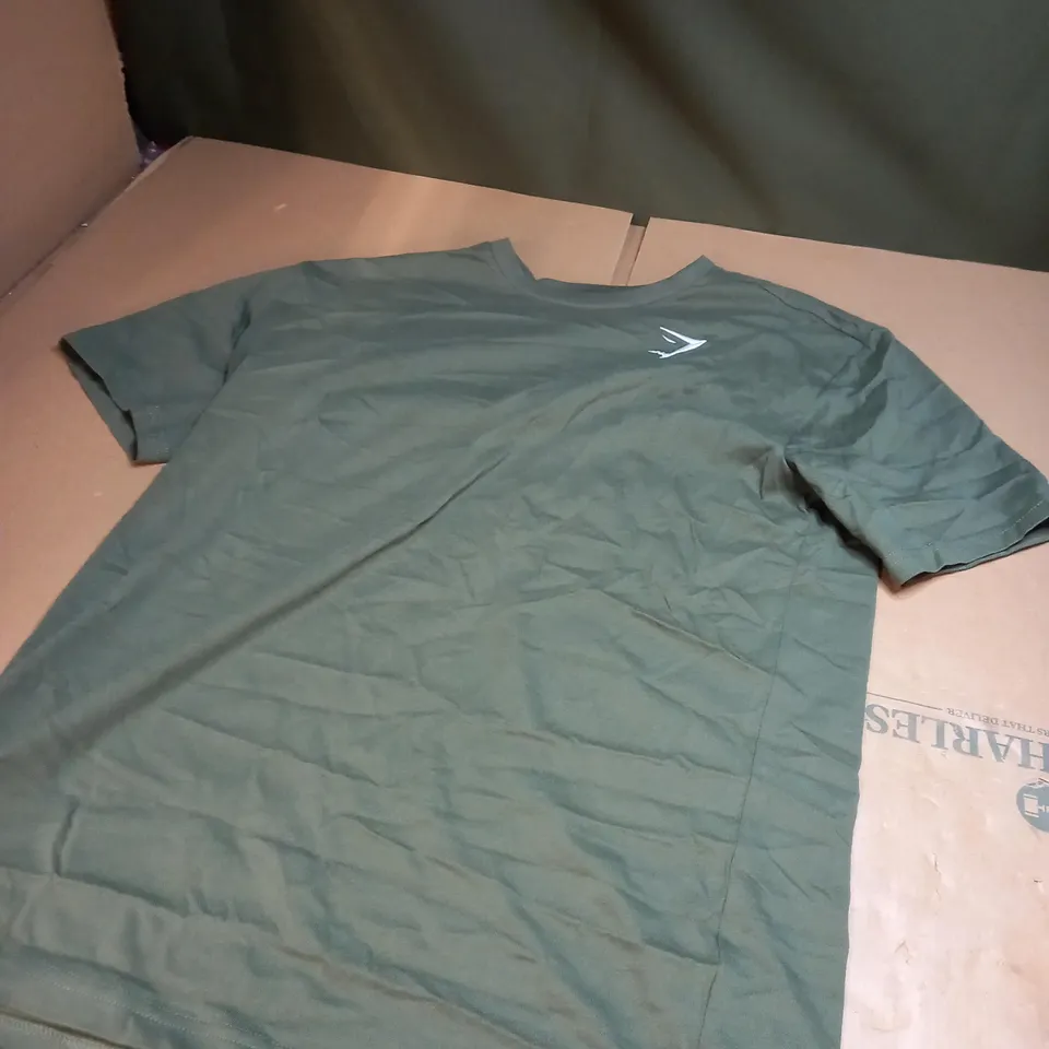 SMALL GREEN GYMSHARK SHIRT
