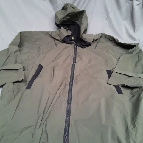 FRANK USHER WOVEN PARKA STYLE JACKET KHAKI S/M