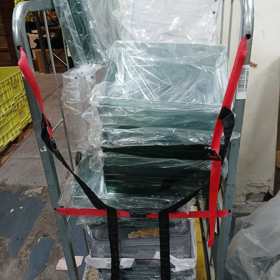 LENCO RECORD LIDS  – SET OF 2 ACRYLIC DISPLAY CASES (CLEAR & GREEN-TINTED) A CAGE FULL OF LARGE QUANTITY .