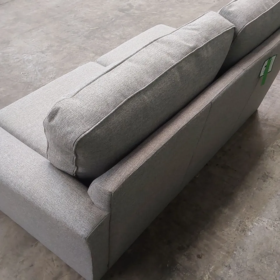 DESIGNER FABRIC UPHOLSTERED SOFA PART WITH CUSHIONS - INCOMPLETE SOFA PIECE 