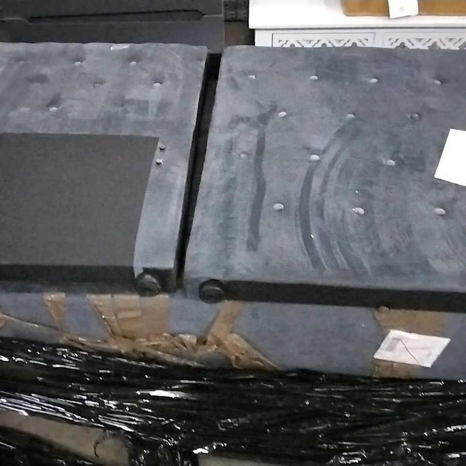 DESIGNER SINGLE BED PARTS DARK GREY 