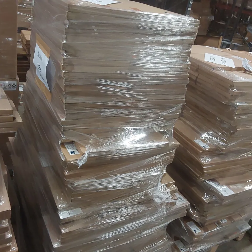 PALLET CONTAINING A LARGE QUANTITY OF ASSORTED BATHROOM FURNITURE PANELS INCLUDING: WALL END/INFILL PANEL, CHILTERN BASE DOOR ECT