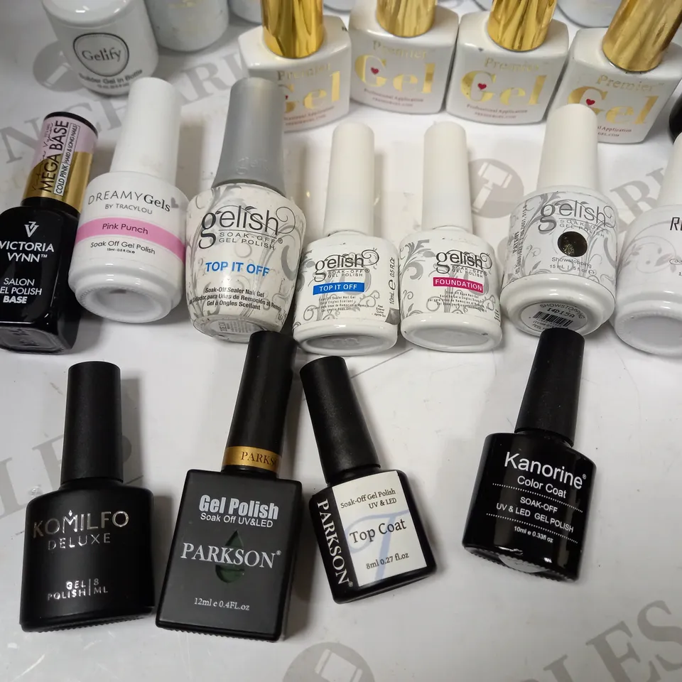 PREMIUM BRANDED UV/LED CURED GEL POLISH COLLECTION APPROX. 20 ITEMS 