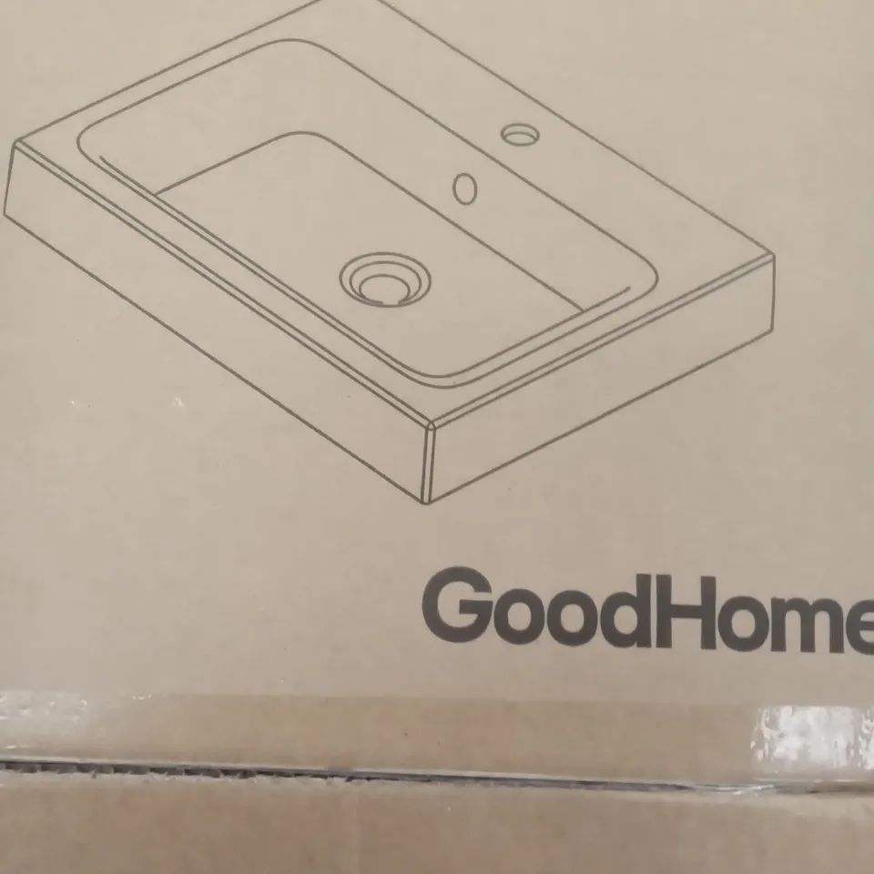 BOXED DUALA RESIN BASIN 14.2 X 60CM - WHITE 