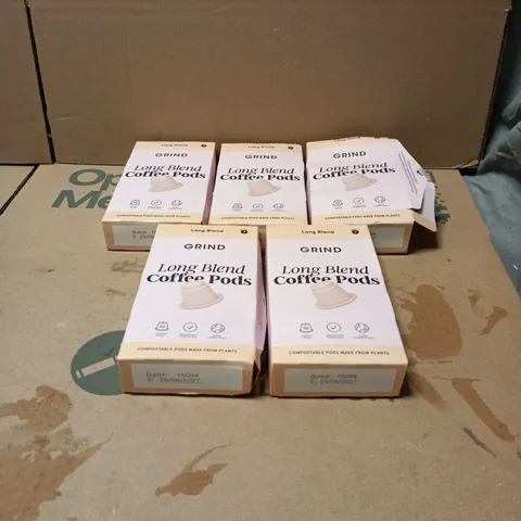 5 X 10 PACK GRIND LONG BLEND COFFEE PODS 
