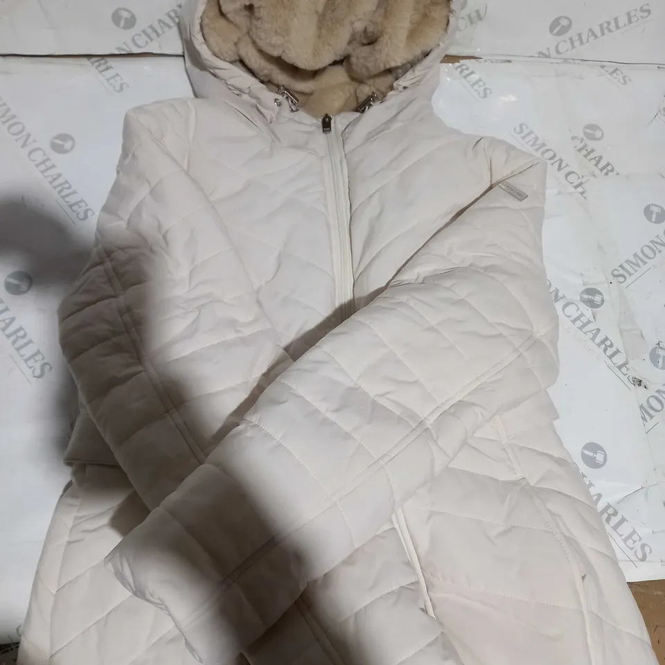 CENTIGRADE FLEECE COAT IVORY SIZE M