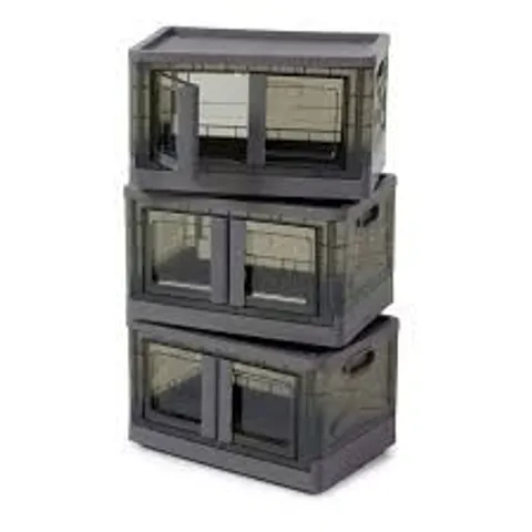 ORGANISED OPTIONS SET OF 3 COLLAPSIBLE STORAGE BOXES