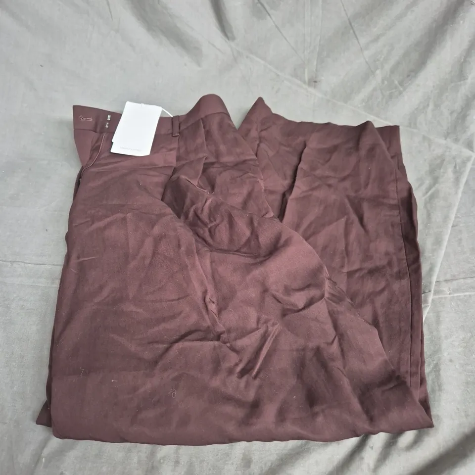 COS TROUSERS IN BURGUNDY - UK 14