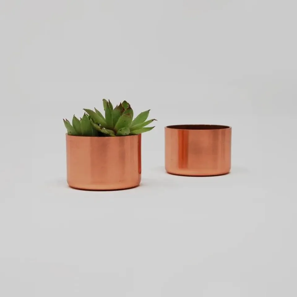 BOXED QUIRK HUB SMALL COPPER POT | TEA LIGHT HOLDER | TRINKET POT