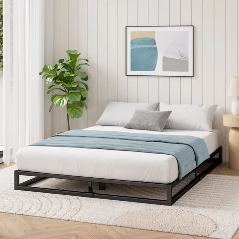 BOXED DEKKER MINIMAL METAL BED FRAME - 15CM HIGH - SIZE UNSPECIFIED 