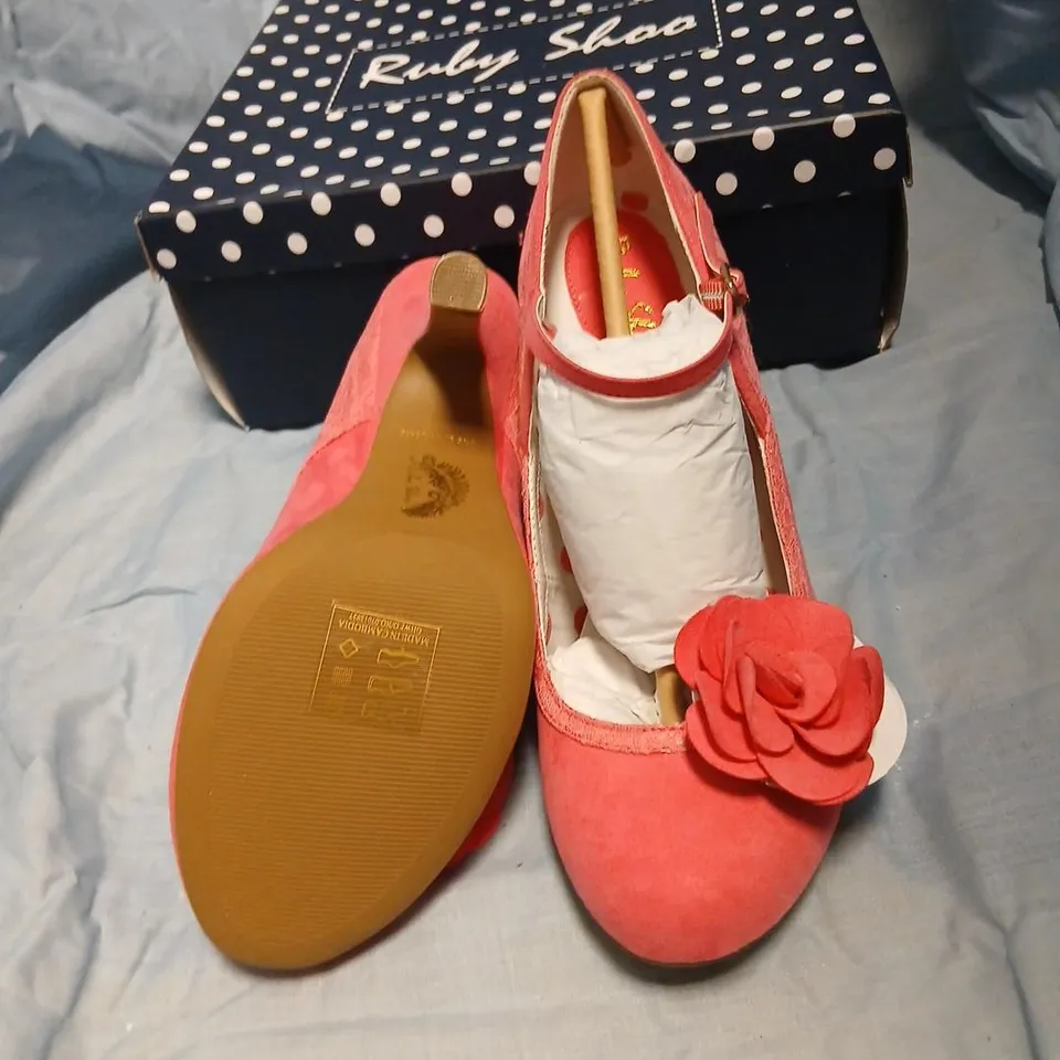RUBY SHOO JOSIE PINK LACE HIGH HEEL SHOES – UK 8 (EU 41 / USA 10)