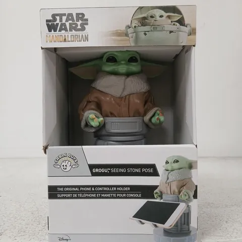 SIX BRAND NEW BOXED STAR WARS THE MANDALORIAN GROGU SEEING STONE POSE PHONE AND CONTROLLER HOLDER