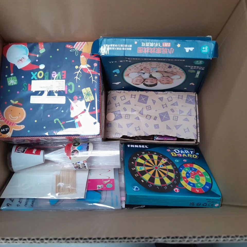 LOT OF APPROXIMATELY 13 ASSORTED TOYS AND GAMES TO INCLUDE BUG HOTEL, UNICORN ACTIVITY CASE AND XMAS EVE BOXES