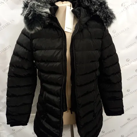 FIRETRAP HOODED MID JACKET IN BLACK - 12