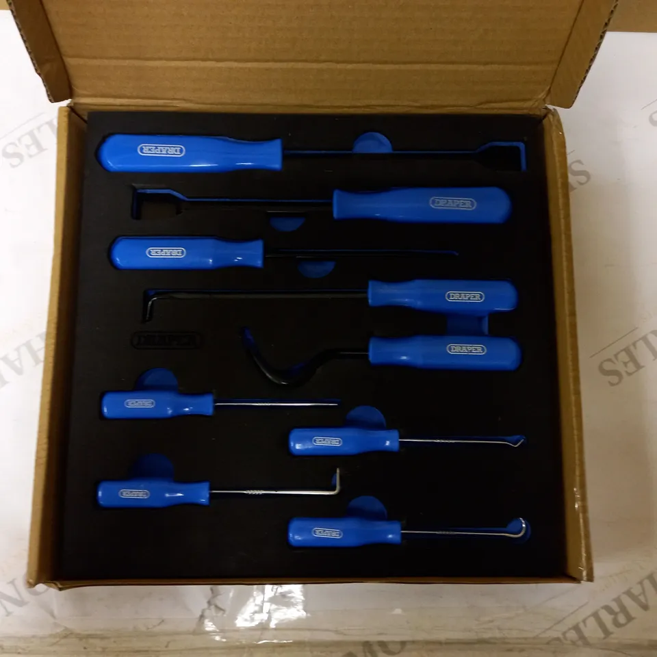 DRAPER 63500 SCRAPER, HOOK AND PICK 9 PIECE SET IN 1/2 DRAWER EVA INSERT TRAY