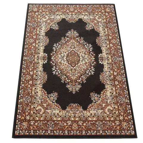 SHIRAZ RUG IN 200x290cm BLACK - COLLECTION ONLY