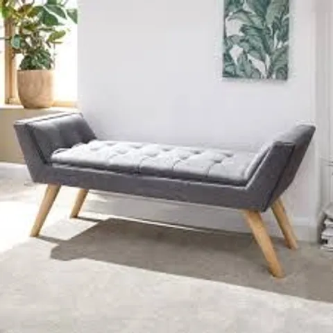 BOXED GFW MILAN DARK GREY OTTOMAN WINDOW SEAT (1 BOX)