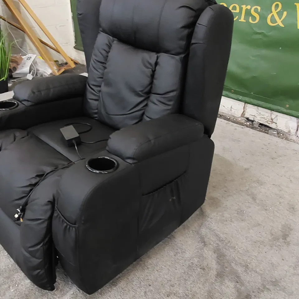 DESIGNER VEGAN LEATHER ELECTRIC RECLINER 