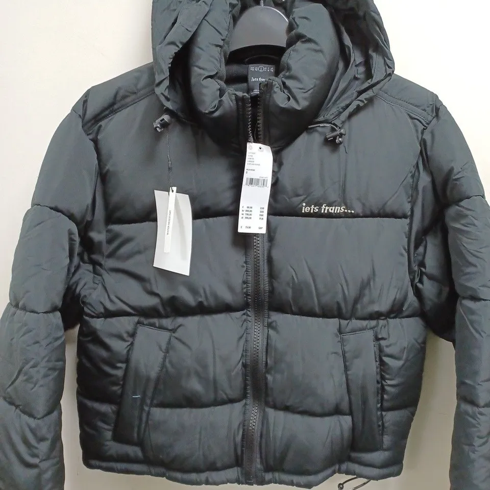 IETS FRANS BLACK PADDED COAT - S
