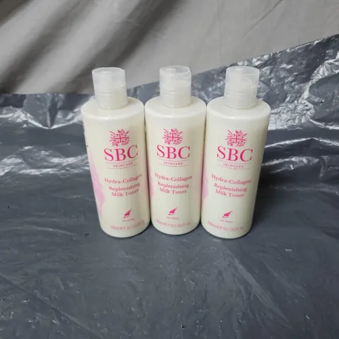3 X SBC HYDRA COLLAGEN REPLENISHING MILK TONER 300ML
