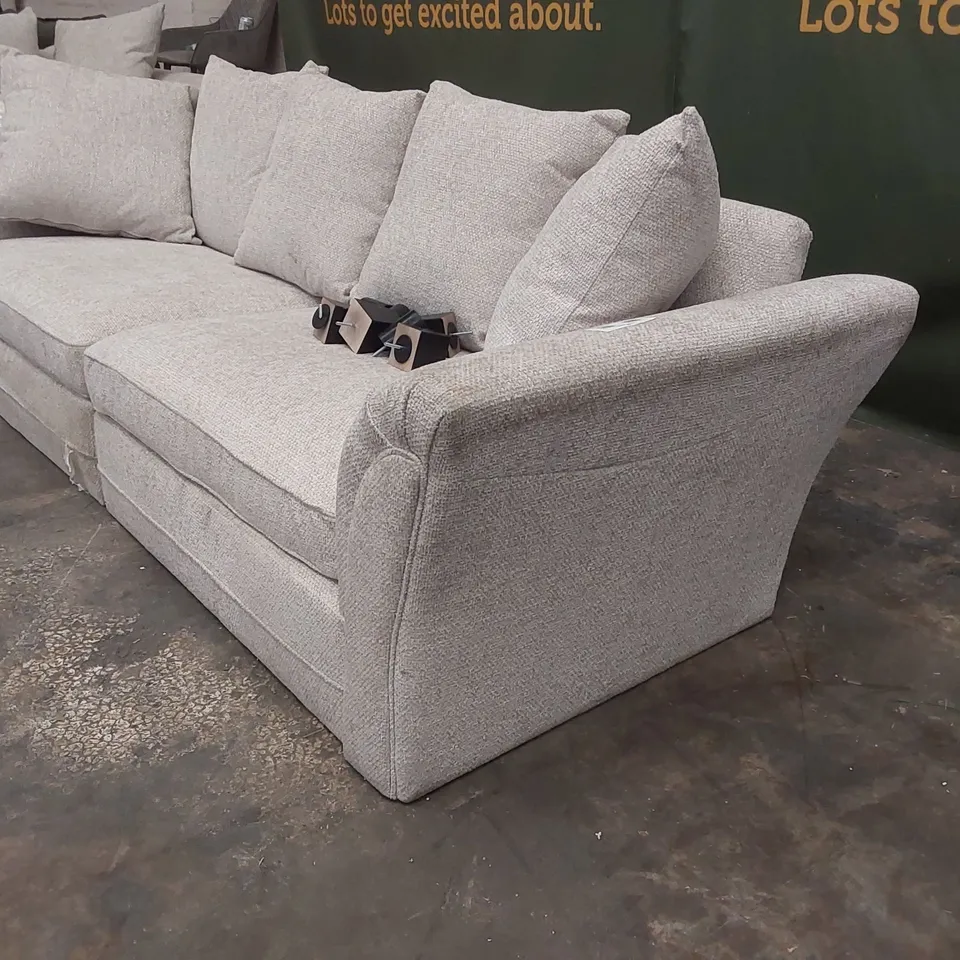 QUALITY DESIGNER CHUNKY WEAVE UPHOLSTERED SOFA 