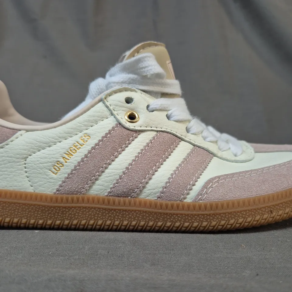 PAIR OF ADIDAS LOS ANGELES SHOES IN CREAM/TAUPE UK SIZE 5.5