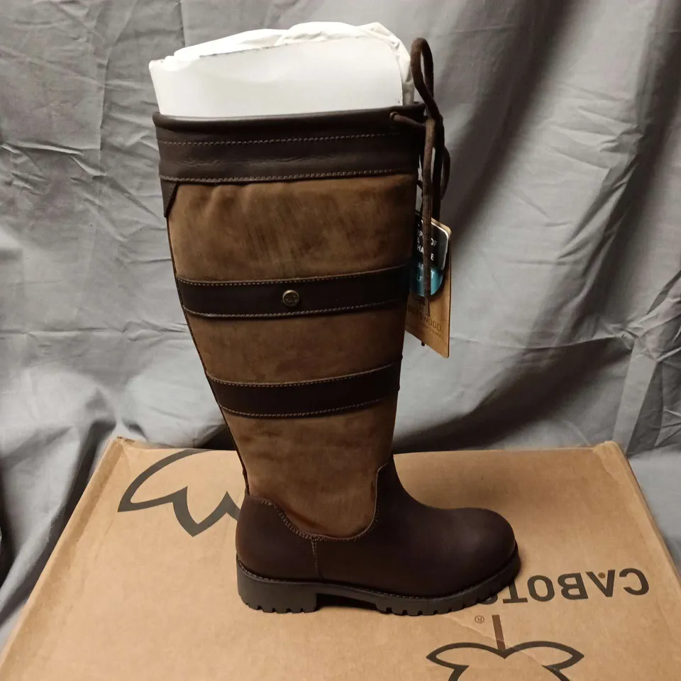 CABOTSWOOD AMBERLEY 2 OAK/BISON KNEE-HIGH BOOTS – EU 37 (UK 4.5), WATERPROOF