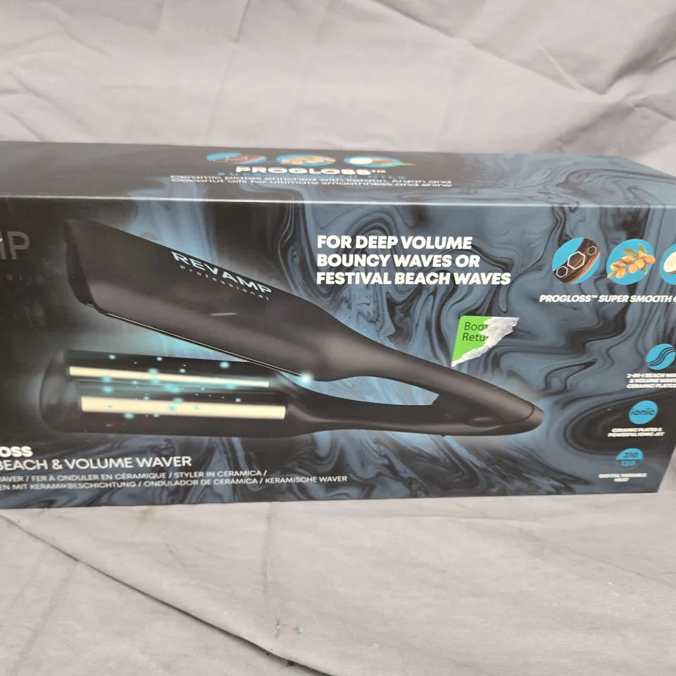 REVAMP PROGLOSS 2-IN-1 BEACH & VOLUME WAVER – HAIR STYLER, BOXED