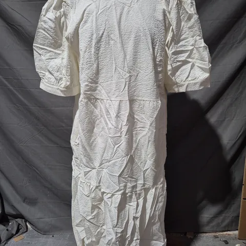 NOBODY'S CHILD ROCHELLE MIDI DRESS IN CREAM SIZE UK 12