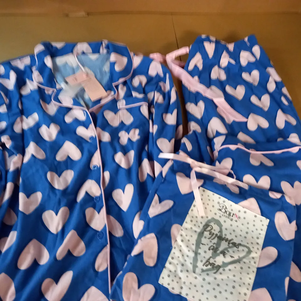 BOUX AVENUE PNK HEART PYJAMAS IN A BAG - UK 14