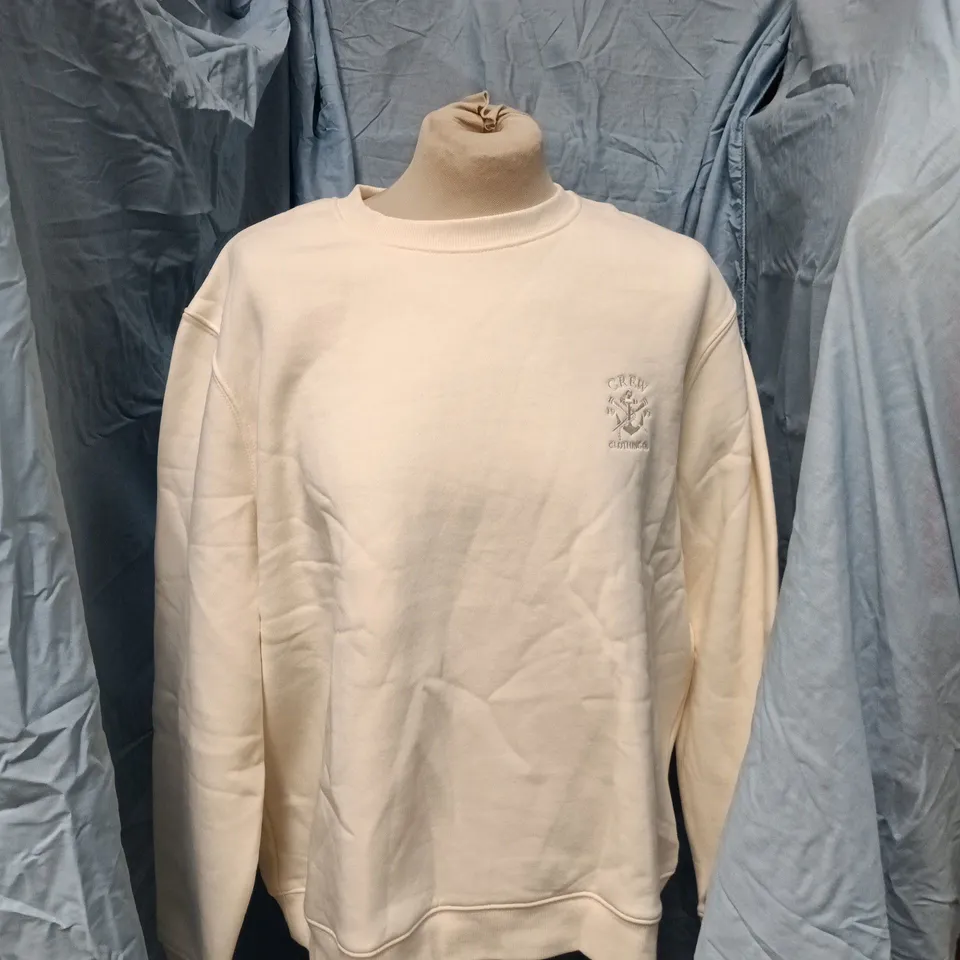 CREW CLOTHING SUPERSOFT SWEATSHIRT – MARSHMALLOW, UK SIZE 16
